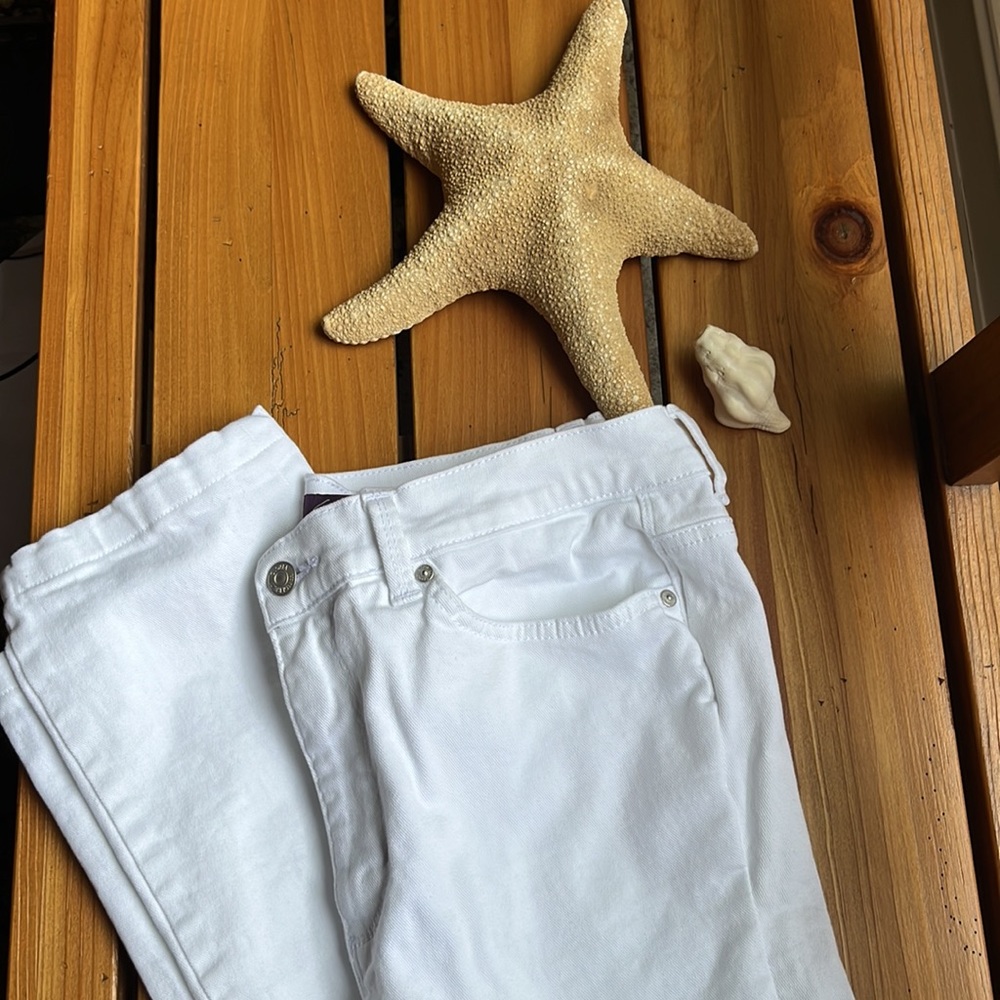 12 Amanda Gloria Vanderbilt white straight leg  jeans pants NWOT new washed NWOT